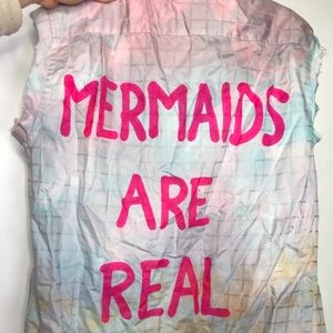 DIY tyedie mermaids are real pastel vest/tank top